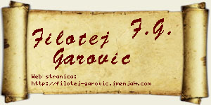 Filotej Garović vizit kartica